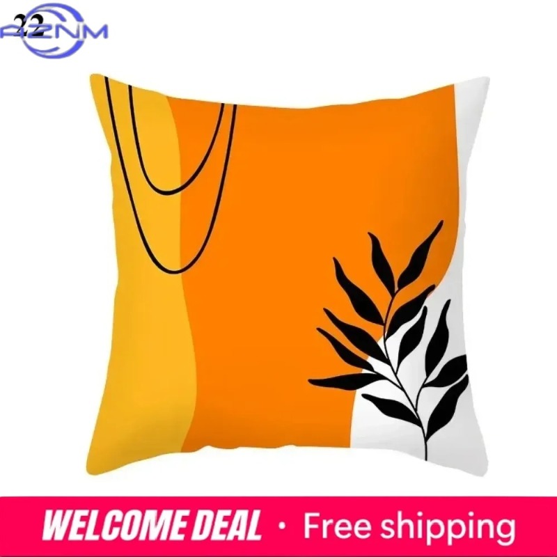 Century Textile & Sewing Supply Reviews - Housse de coussin abstraite orange style