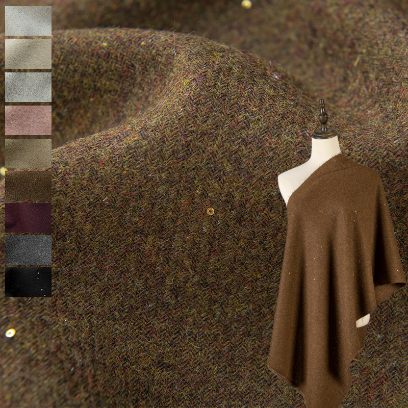 Sewing Tweed Fabric - Tissu en tweed mélangé de laine