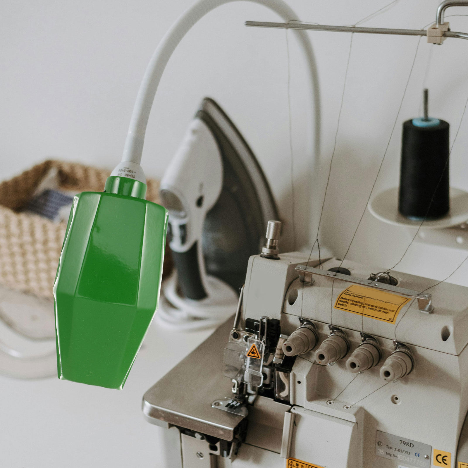Sewing Factory - Abat-jour vert robuste pour machine-outil, couvercle