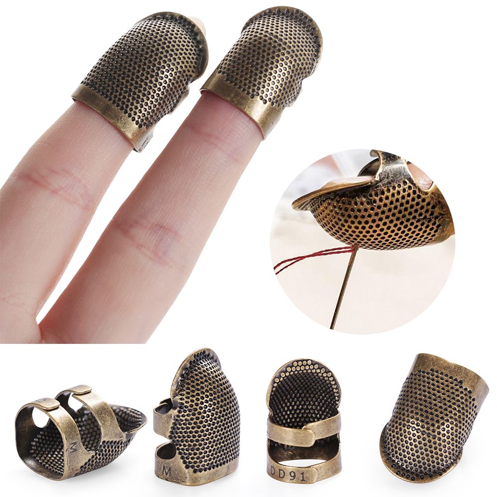 Sewing Thimble Metal - Protecteur de doigt anneau Antique en