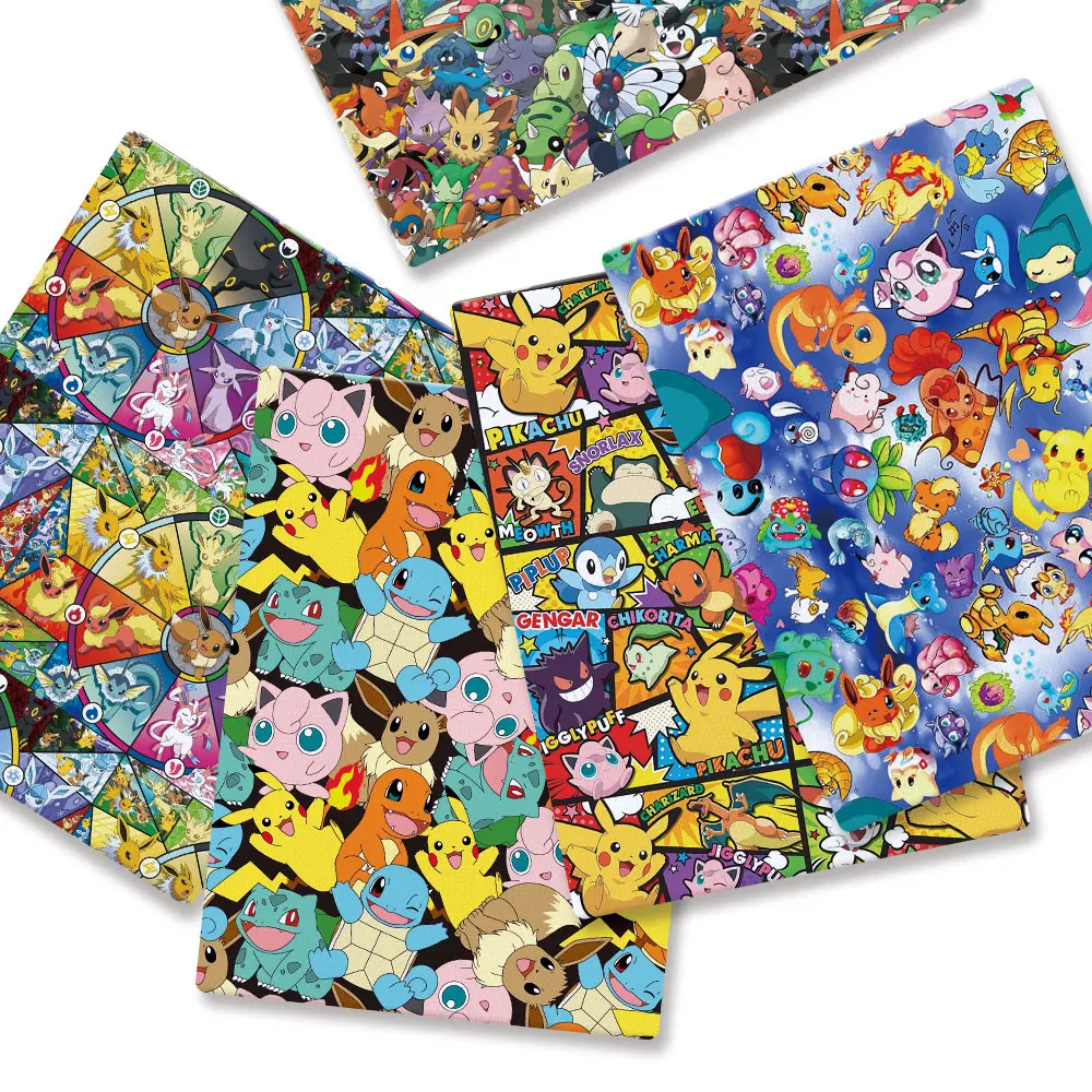 Sewing Production - Tissu de dessin animé Pokemon pour