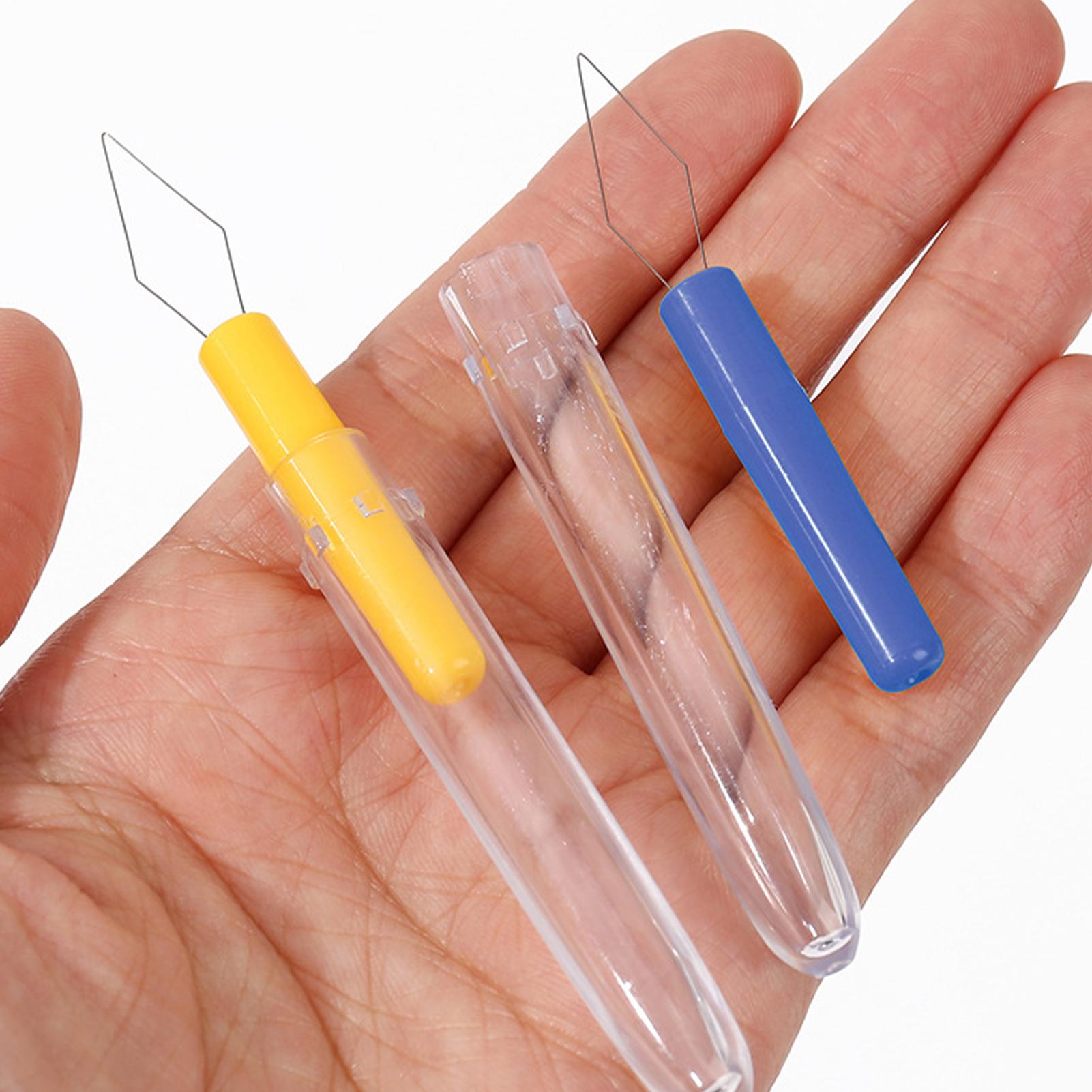Needle Threader Tool - 3 pièces Enfile-aiguilles automatique portable, outils