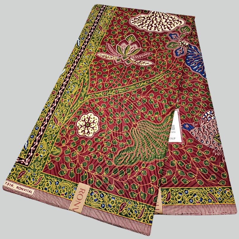 Sewing Batik - Tissu en coton africain imprimé feuilles