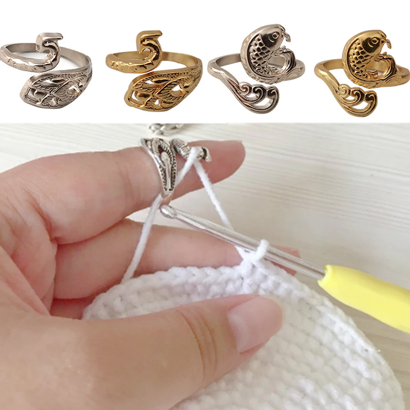 Sewing Thimble Metal - Anneau Ogo Boucle Crochet Outil Réglable