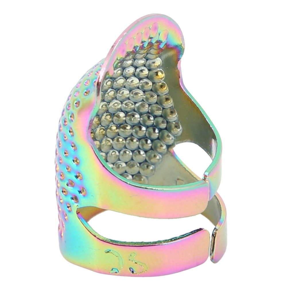 Sewing Thimble Metal - 4 protège-doigts en laiton durables, design