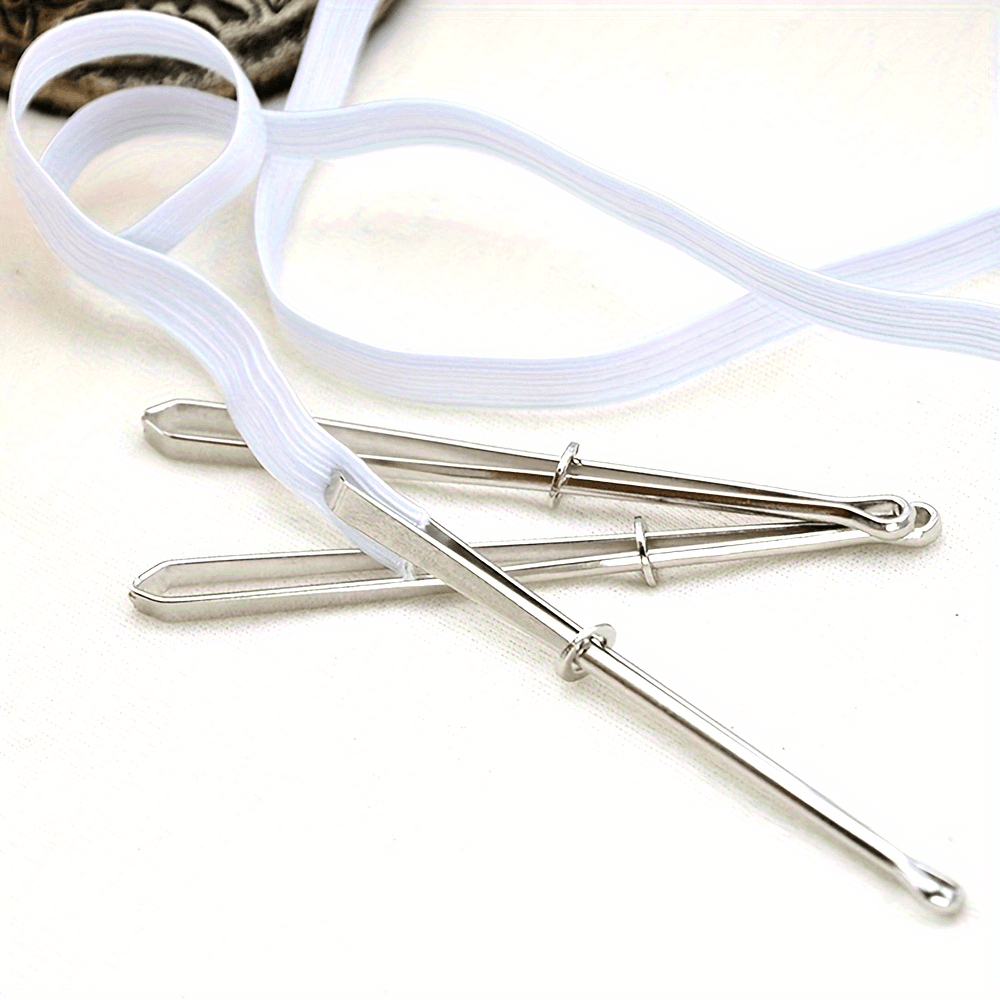 Sewing Thimble Metal - 2 pièces Enfileur de ceinture élastique,