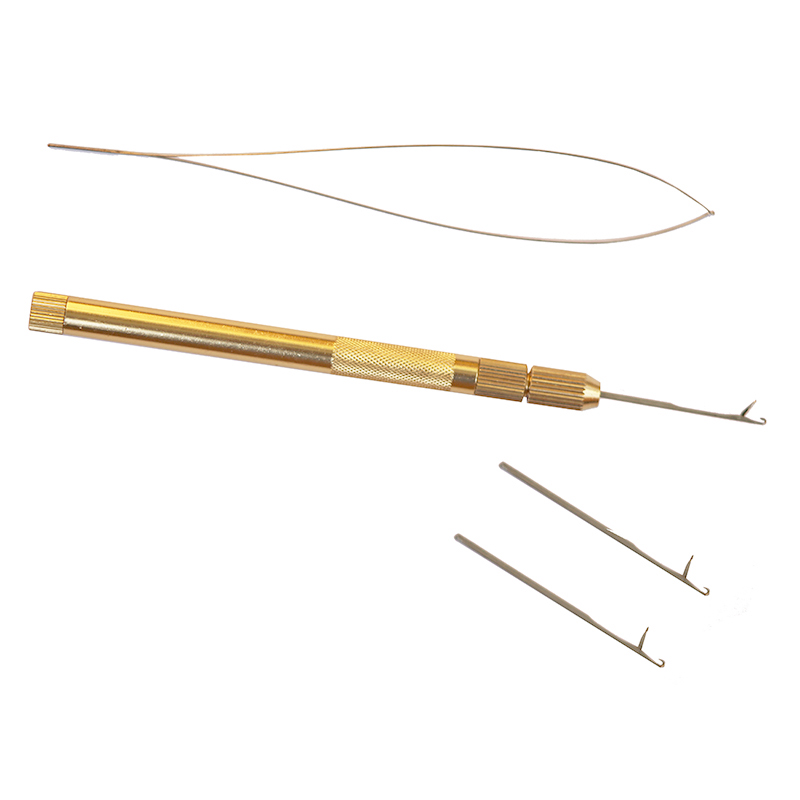 Needle Threader Tool - Kit d'extension de cheveux en aluminium