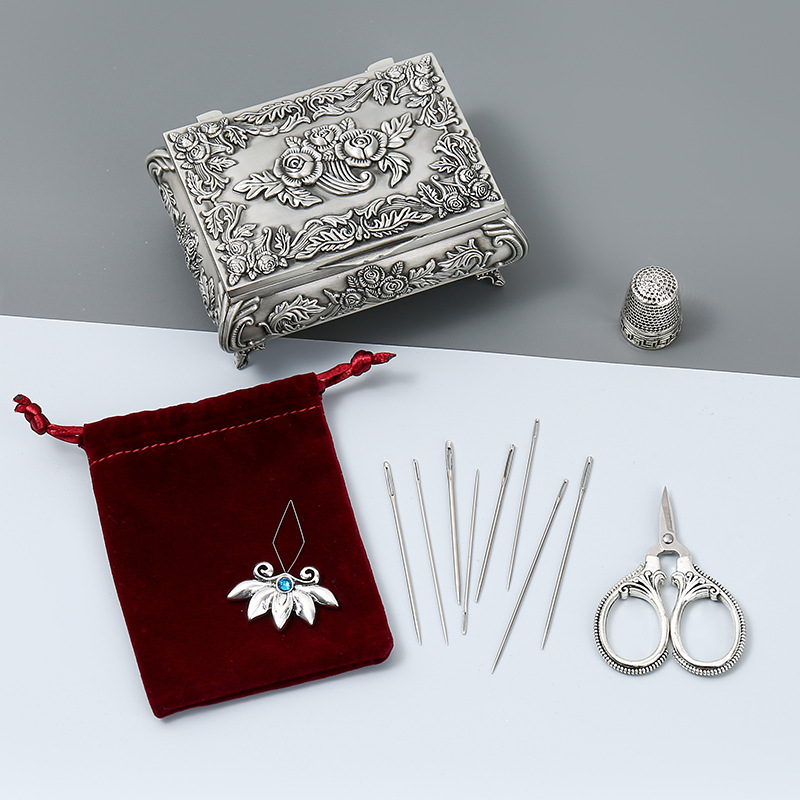Sewing Thimble Metal - Analyste de ciseaux à broder en