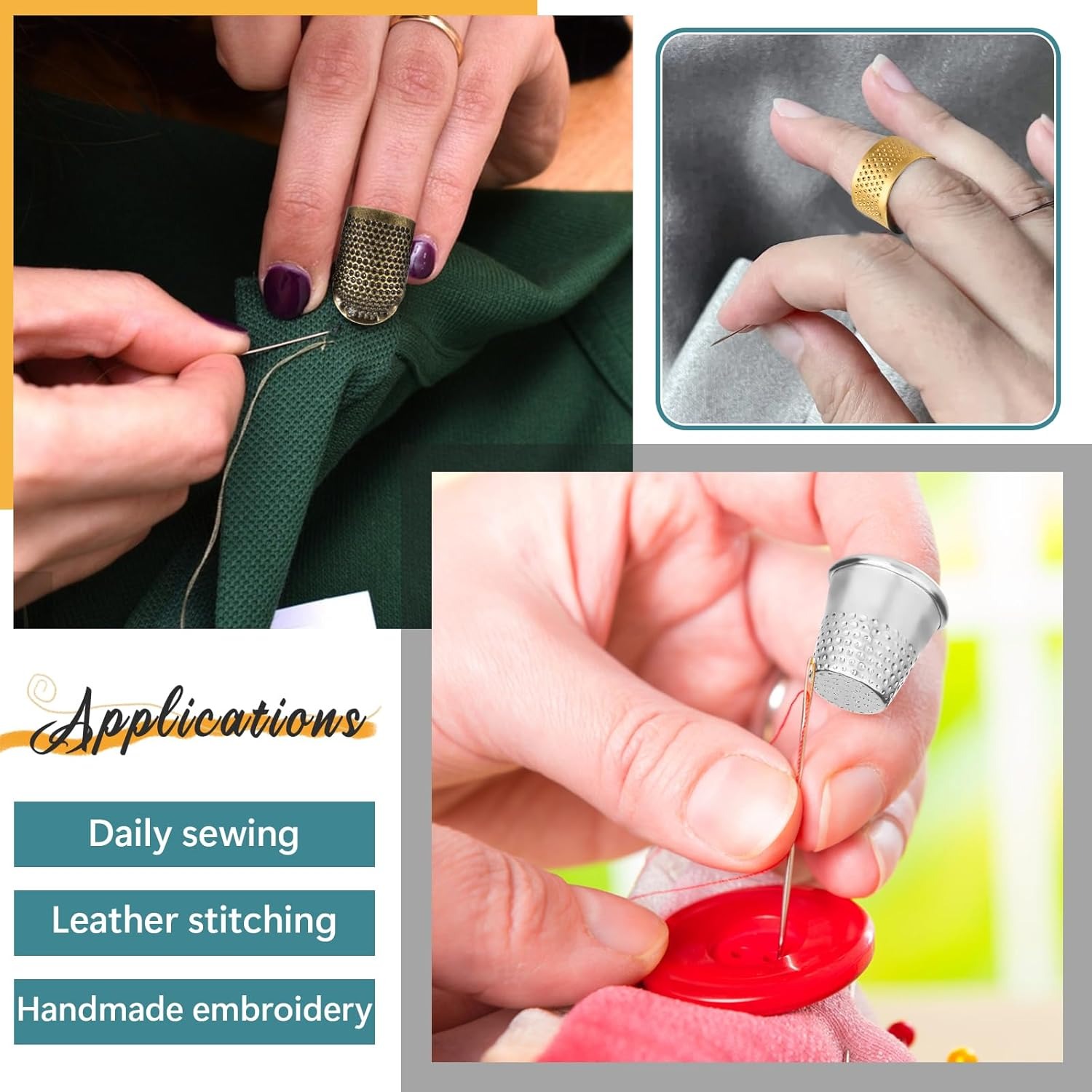 Doigts de couture, anneaux de  - Sewing Thimble Metal avis et prix