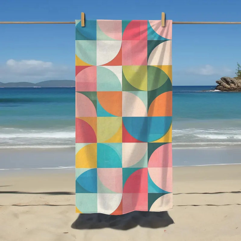 Serviette de plage géométrique - Century Textile & Sewing Supply Reviews avis et prix