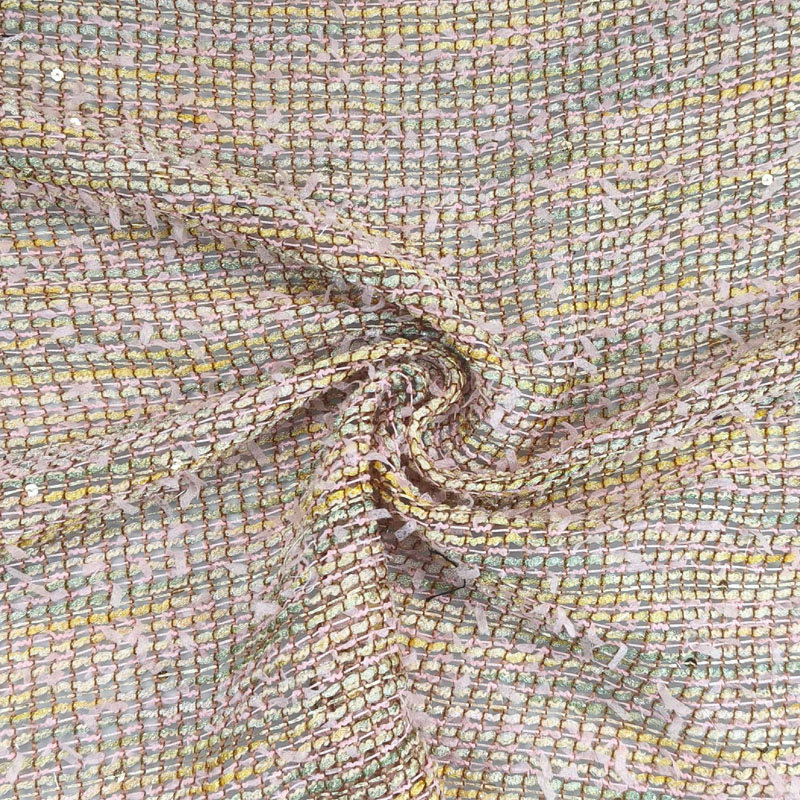 Tissu Tweed Léger Ajouré Teint - Sewing Tweed Fabric avis et prix