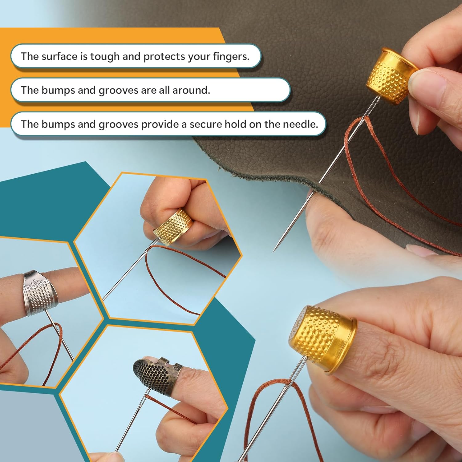 Kit de 8 doigts-de-morçons pou - Sewing Thimble Metal avis et prix