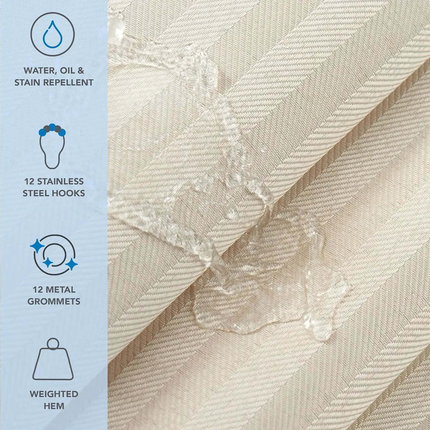 Ensemble de rideaux de douche  - Fabric Weight Set avis et prix