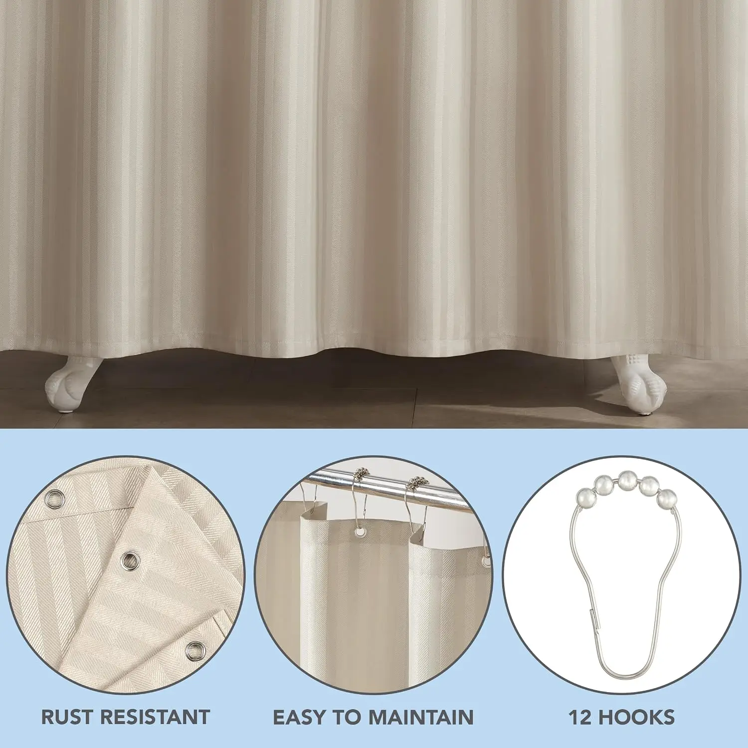 Ensemble de rideaux de douche  - Fabric Weight Set avis et prix