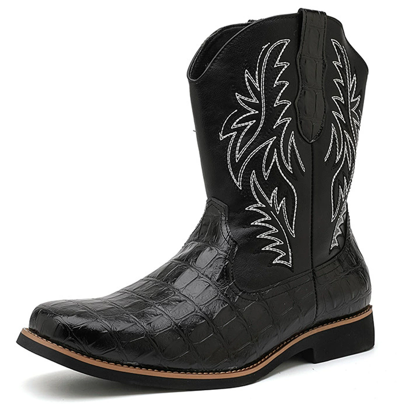 Bottes de cowboy rétro à bout  - Sewing Embroidery Fabric avis et prix