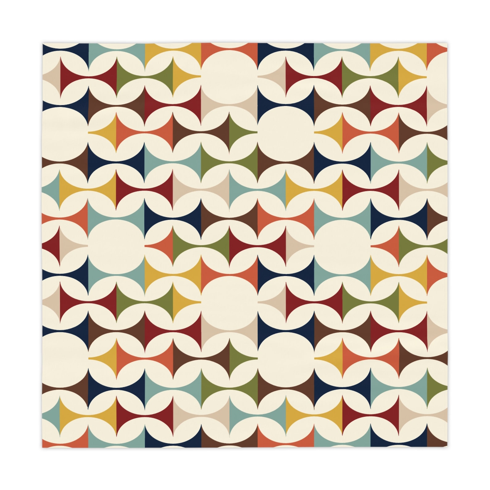 Nappe carrée géométrique rétro - Century Textile & Sewing Supply Reviews avis et prix